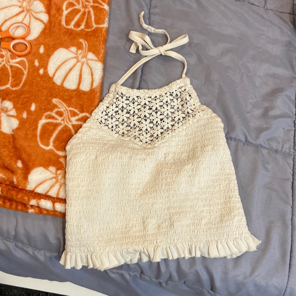 American Eagle ribbed halter top